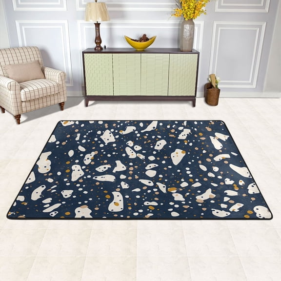 Abstract Dots Area Floor Mats Soft Large Nursery Rugs Non-Slip Foam Carpets Living Room Doormat for Bedroom Dinning Decor 36" x 24"