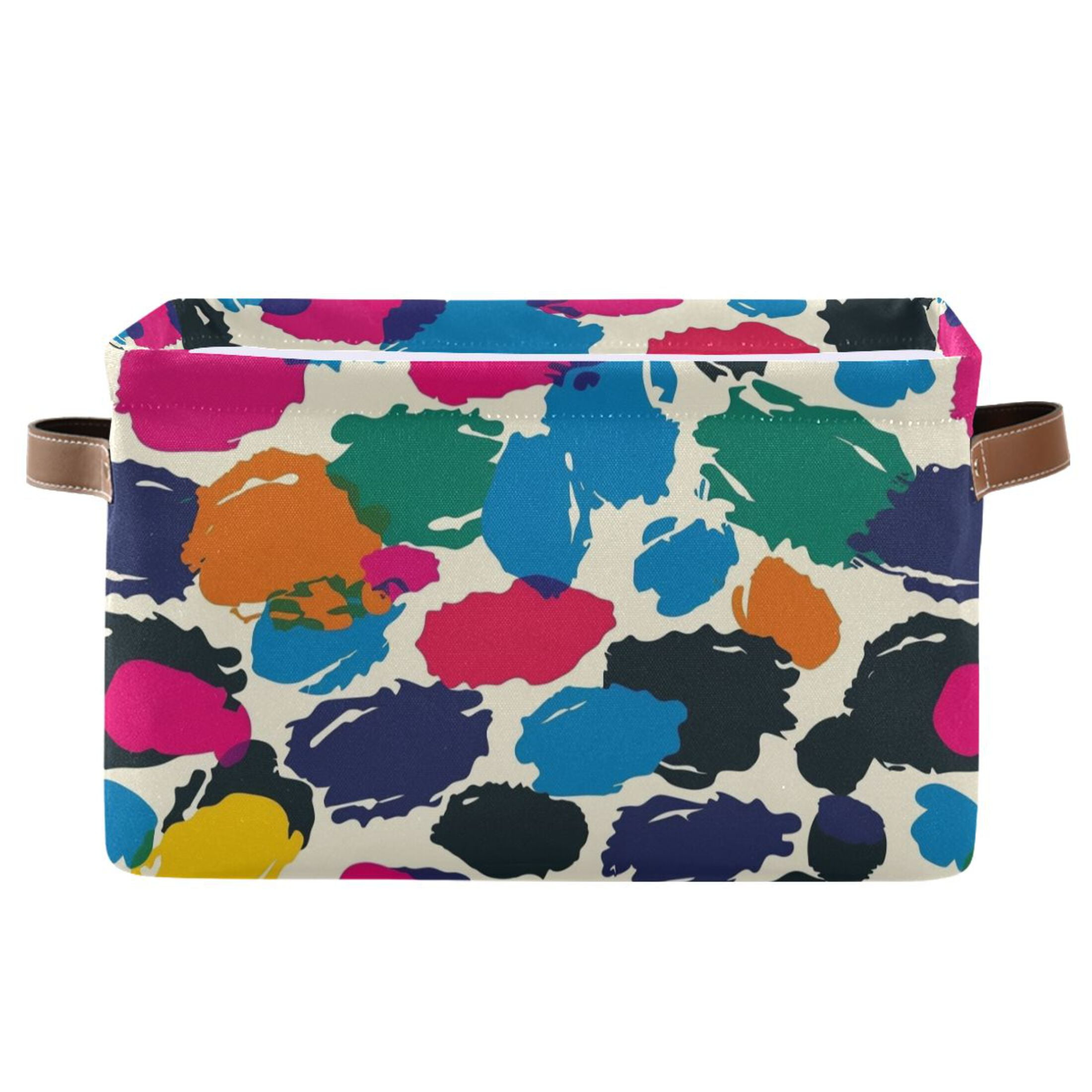 Abstract Dots Paint Storage Basket Large Foldable Storage Bin Laundry ...