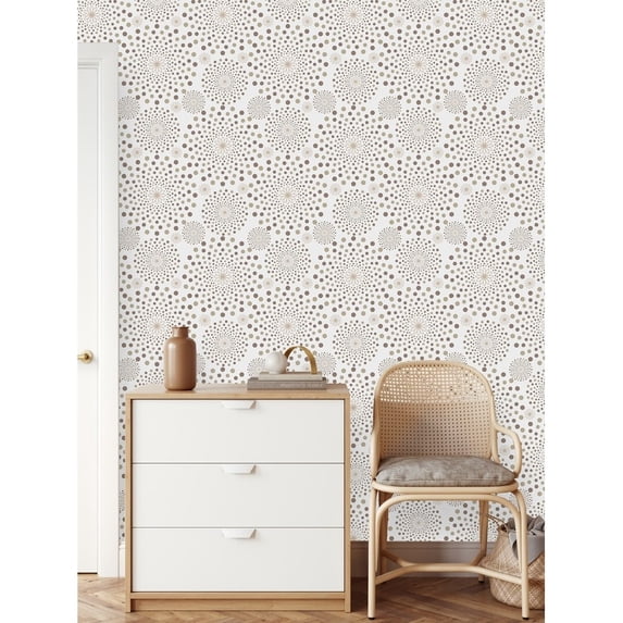 Abstract Dots Wallpaper Pre-Pasted - 25"W x 225"H