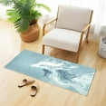 thumbnail image 1 of Abstract Dragon Plush Carpet Non Slip Runner Rug Absorbent Bath Mat 39" x 20", 1 of 8