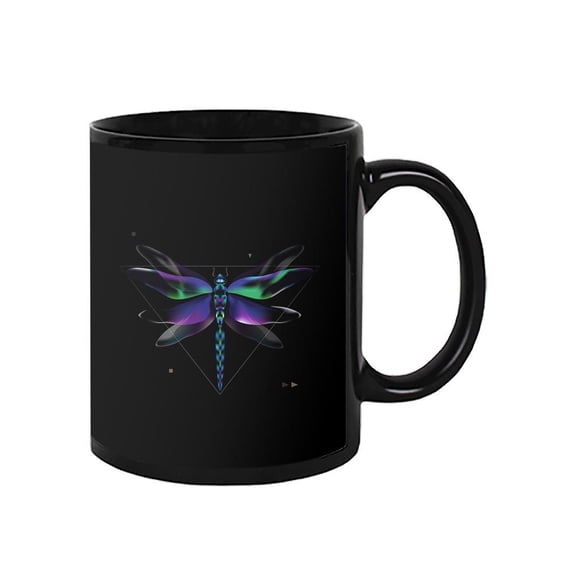 Abstract Dragonfly In Triangle Mug - Image by Shutterstock,