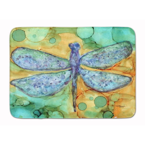 Abstract Dragonfly Machine Washable Memory Foam Mat