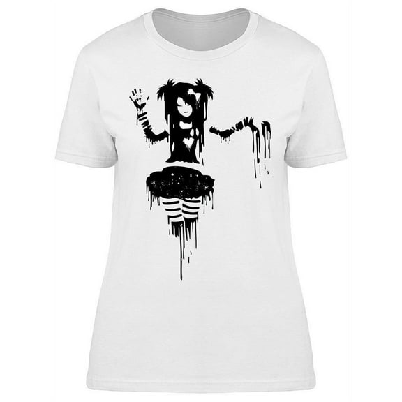 Abstract Drawing Girls T-Shirt Women -Image by Shutterstock, Female x-Large