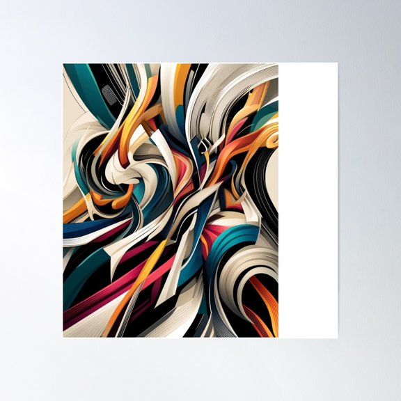 Abstract Drawing Poster Wall Art, Modern Wall Decor For Living Room Bedroom, 12x18 UNFRAMED