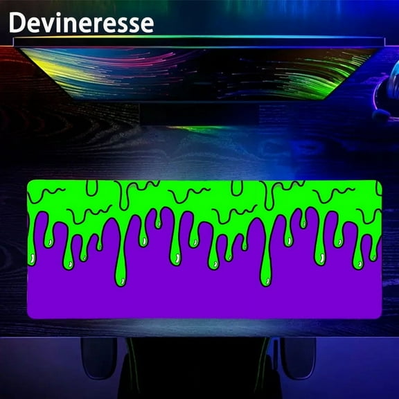 Abstract Dripping Design Desk Mat Desk Pad Large Gaming Mouse Pad E-Sports Office Keyboard Pad Computer Mouse Non-Slip Computer Mat Gift For Teen/Boyfriend/Girlfriend