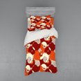 thumbnail image 1 of Abstract Duvet Cover Set, Abstract Bold Spiral Motifs Circled Modern Pattern with Stripe Details, Bedding Set with Shams and Fitted Sheet, 3 Sizes, by Ambesonne, 1 of 3