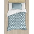 thumbnail image 1 of Abstract Duvet Cover Set, Contemporary Geometric Pattern with Rhombuses, Decorative 2 Piece Bedding Set with 1 Pillow Shams, Twin Size, Blue Grey Multicolor, by Ambesonne, 1 of 3