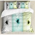 thumbnail image 1 of Abstract Duvet Cover Set, Daisy Flowers in Different Featured Framed Saturated Image, Decorative 3 Piece Bedding Set with 2 Pillow Shams, King Size, Avocado Green Turquoise, by Ambesonne, 1 of 3