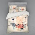 thumbnail image 1 of Abstract Duvet Cover Set, Grunge Textured Mix Collage Murky Tone Effects Watercolor Design, Bedding Set with Shams and Fitted Sheet, 3 Sizes, by Ambesonne, 1 of 3