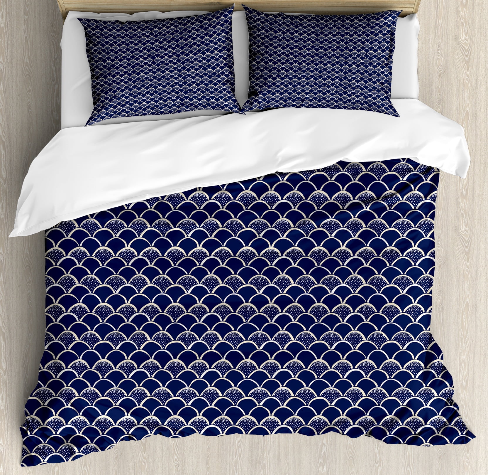 Tokyo Japanese Print Pattern Duvet Cover Bedding Set
