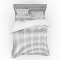 thumbnail image 1 of Abstract Duvet Cover Set, Tribal Pattern of Random Horizontal Brush Strokes with Blots Bohemian Feels, Bedding Set with Shams and Fitted Sheet, 3 Sizes, by Ambesonne, 1 of 3