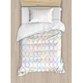 thumbnail image 1 of Abstract Duvet Cover Set Twin Size, Grunge Colorful Disc Shaped Circles Background New Distressed Concept Art Graphic, Decorative 2 Piece Bedding Set with 1 Pillow Sham, Multicolor, by Ambesonne, 1 of 3