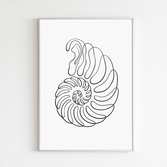 Abstract Ear Art Audiology Posters Hearling Clinic Decor Ent Seashell One Line Drawing Anatomy Wall Art Print