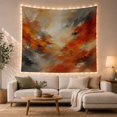 thumbnail image 1 of Abstract Earthy Strokes on Scraped Textured Layers, Calming Boho for Art Lovers, Modern Home Wall Decor, Housewarming Gift, Tapestry Wall Hanging for Bedroom and Living Room, 1 of 7