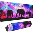 thumbnail image 1 of Abstract Elephant Forest Landscape Mouse Pad Extended Large Gaming Mouse Pad XL Oversized Desk Pad Stitched Edges Non-Slip Mat 31.5 X 11.8 Inch, 1 of 14