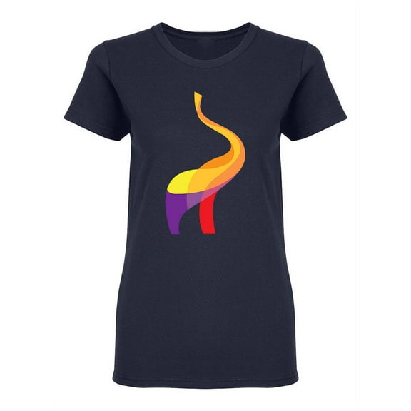 Abstract Elephant Icon Design Shaped T-Shirt Women -Image by Shutterstock, Female Medium