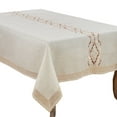thumbnail image 1 of Abstract Embroidery Lace Trim Tablecloth, 72"X72" Square, 1 of 4