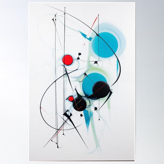 Abstract Ethereal Harmony Poster Wall Art, Modern Wall Decor For Living Room Bedroom, 8x12 UNFRAMED