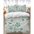 thumbnail image 1 of Abstract Ethnic Flower Bedding Duvet Cover Set Full Size 4 Pieces Vintage Green Pattern Bedding Set with Zipper Closure, 1 Comforter Cover 86x86 Inches 1 Flat Sheet & 2 Pillow Cases, 1 of 7
