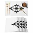 thumbnail image 1 of Abstract Ethnic Placemats Set of 4, Vintage Black Gary Bohemian Pattern Non-Slip Place Mats Washable Table Mats for Kitchen Dining Table Decorations Indoor/Outdoor, 1 of 9