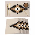 thumbnail image 1 of Abstract Ethnic Placemats Set of 8, Vintage Black Brown Bohemian Pattern Non-Slip Place Mats Washable Table Mats for Kitchen Dining Table Decorations Indoor/Outdoor, 1 of 9