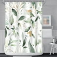 thumbnail image 1 of Abstract Eucalyptus Leaves Shower Curtains Sage Green Gold Branches Leaf Nature for Bathroom Farmhouse Style Home Decor Waterproof Polyester Fabric Shower Curtain with Hooks, 72x84 Inch, 1 of 6