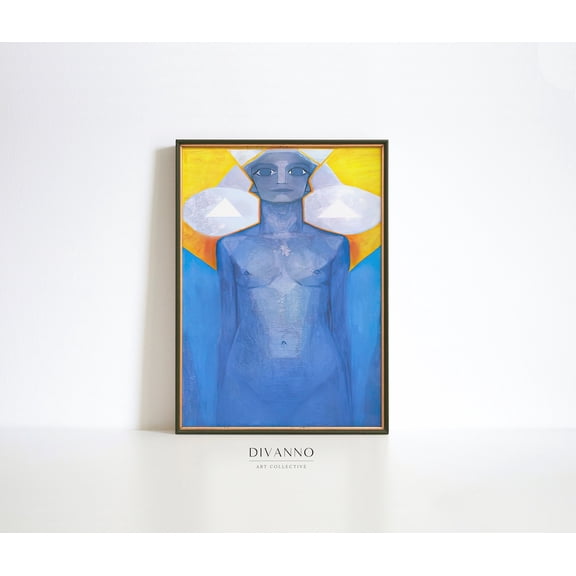 Abstract Evolution Mondrian Style Poster, Unframed Size 12x18