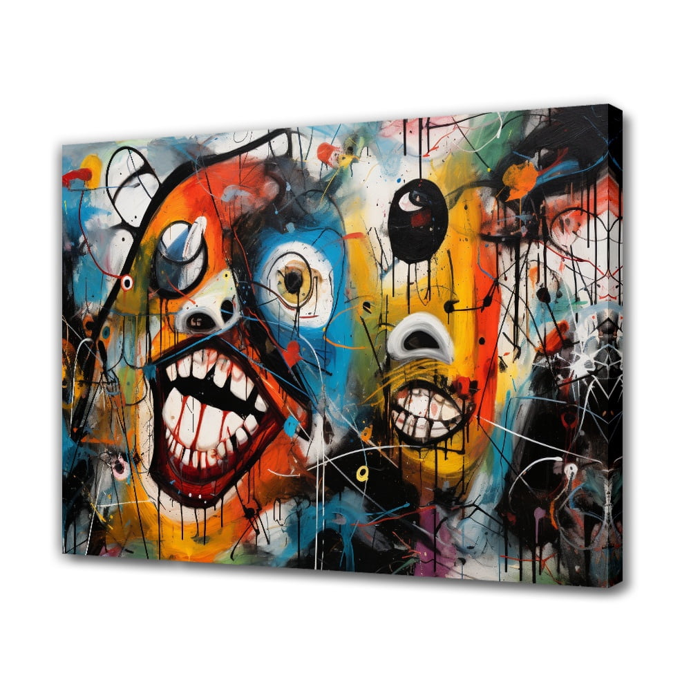 Abstract Expressionism Decorative Painting Framed Gallery Canvas Poster ...