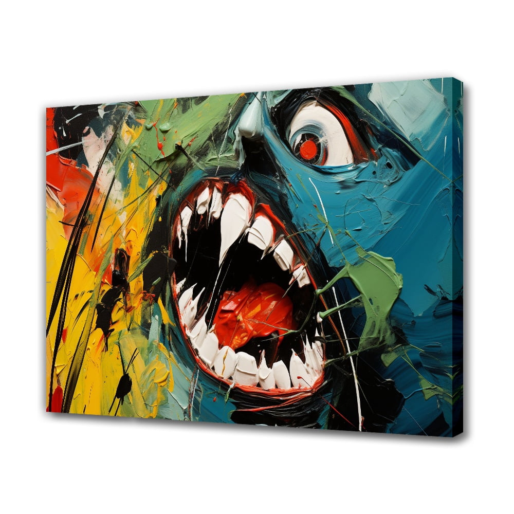 Abstract Expressionism Decorative Painting Framed Gallery Canvas Poster ...