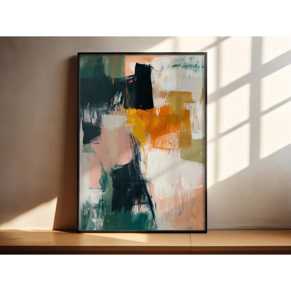 Abstract Expressionist Print Modern Gallery Contemporary Wall Art, Unframed Paper Print