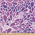 thumbnail image 1 of Ambesonne Abstract Fabric by the Yard Upholstery, Leaves in Purplish Colors, 3 Yards, Multicolor, 1 of 5