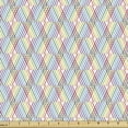 thumbnail image 1 of Abstract Fabric by the Yard, Colorful Continuing Pattern of Diagonal Streaks Overlapping on a Plain Background, Decorative Upholstery Fabric for Sofas and Home Accents, Multicolor by Ambesonne, 1 of 5