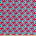 thumbnail image 1 of Abstract Fabric by the Yard, Colorful Continuous Modern Pattern with Twirl Effect Shapes, Decorative Upholstery Fabric for Sofas and Home Accents, Dark Pink Pale Teal by Ambesonne, 1 of 4