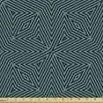thumbnail image 1 of Ambesonne Abstract Fabric by the Yard Upholstery, Intricate Stripes Pattern, 10 Yards, Dark Blue and Petrol Blue, 1 of 5