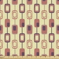 thumbnail image 1 of Ambesonne Abstract Fabric by the Yard Upholstery, Intricate and Rectangular, 10 Yards, Dark Salmon Pale Yellow, 1 of 5
