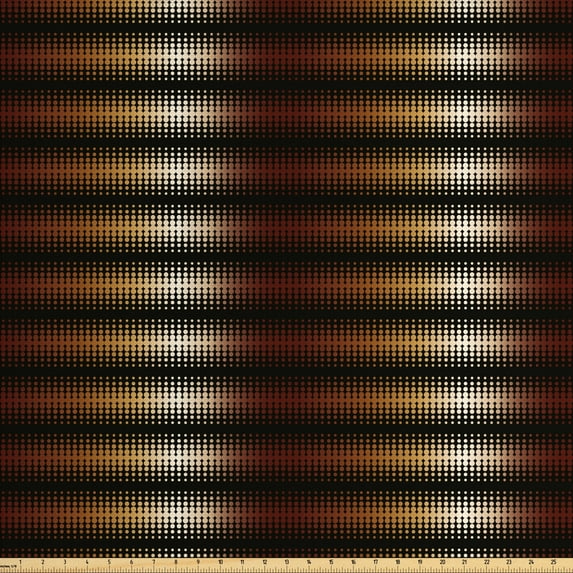 Ambesonne Abstract Fabric by the Yard Upholstery, Dotted Continued Pattern, 10 Yards, Grey Multicolor