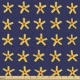 thumbnail image 1 of Ambesonne Abstract Fabric by the Yard Upholstery, Prehistoric Style Stars Art, 10 Yards, Indigo Yellow, 1 of 5