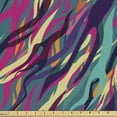 thumbnail image 1 of Abstract Fabric by the Yard, Creative and Diagonal Look Stripes Wavy Contemporary Colorful Illustration, Decorative Upholstery Fabric for Chairs & Home Accents, Multicolor by Ambesonne, 1 of 5