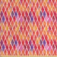 thumbnail image 1 of Ambesonne Abstract Fabric by the Yard Upholstery, Diamond Shapes Mosaic, 2 Yards, Orange Purple Pink, 1 of 4