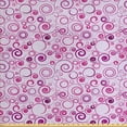 thumbnail image 1 of Ambesonne Abstract Fabric by the Yard Upholstery, Curlicue Plum Tones Art, 2 Yards, Purple Magenta, 1 of 4