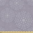 thumbnail image 1 of Ambesonne Abstract Fabric by the Yard Upholstery, Digital Round Formations, 3 Yards, Purple Grey White, 1 of 5