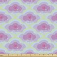 thumbnail image 1 of Abstract Fabric by the Yard, Grunge Style Print of Retro Funky Geometric Clouds, Decorative Upholstery Fabric for Chairs & Home Accents, Pink Green by Ambesonne, 1 of 5