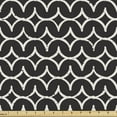 thumbnail image 1 of Ambesonne Abstract Fabric by the Yard Upholstery, Ink Style Half Circles, 1 Yard, Charcoal Grey and Ivory, 1 of 5
