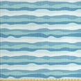 thumbnail image 1 of Ambesonne Abstract Fabric by the Yard Upholstery, Horizontal and Sketchy, 5 Yards, Sea Blue Pale Slate Blue, 1 of 4