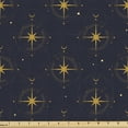 thumbnail image 1 of Ambesonne Abstract Fabric by the Yard Upholstery, Alchemy Stars Sky New Year, 1 Yard, Blue Grey and Earth Yellow, 1 of 5