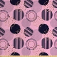 thumbnail image 1 of Abstract Fabric by the Yard, Modern Geometric Pattern with Hand-Drawn Circles and Dots, Decorative Upholstery Fabric for Sofas and Home Accents, Pink Violet Blue by Ambesonne, 1 of 4