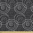 thumbnail image 1 of Ambesonne Abstract Fabric by the Yard Upholstery, Modern Whirlpools, 1 Yard, Dark Purple Pale Grey, 1 of 5