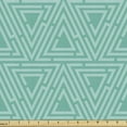 thumbnail image 1 of Ambesonne Abstract Fabric by the Yard Upholstery, Modern Monotone Triangles, 2 Yards, Sea Green and Pale Blue, 1 of 5