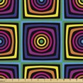 thumbnail image 1 of Ambesonne Abstract Fabric by the Yard Upholstery, Nested Square and Circles, 1 Yard, Multicolor, 1 of 5