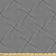 thumbnail image 1 of Ambesonne Abstract Fabric by the Yard Upholstery, Psychedelic Art Shapes, 1 Yard, Charcoal Grey White, 1 of 5